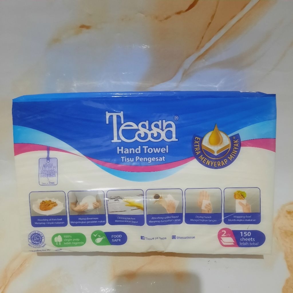Tessa Tisu Pengesat / Soft Hand Towel/ Tisu Hand Towel/ Tisu Tessa/ Tissu Tessa