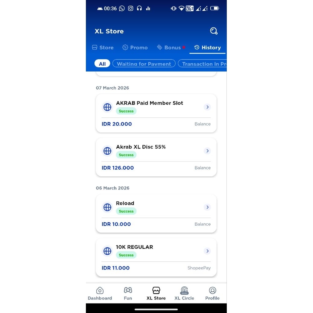 Kartu akrab XL discount 55%