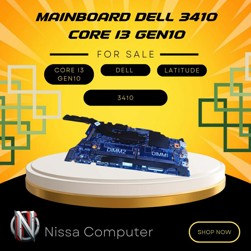 mainboard laptop DELL Latitude 3410 core i3 gen10