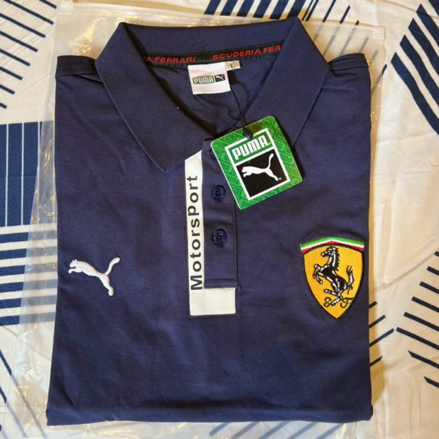 KAOS POLO PUMA x FERRARI warna NAVY