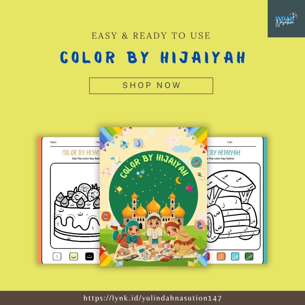 [FILE PDF] 25+ Lembar Worksheet Anak Usia Dini Printable PDF - Materi Belajar Mewarnai Hijaiyah