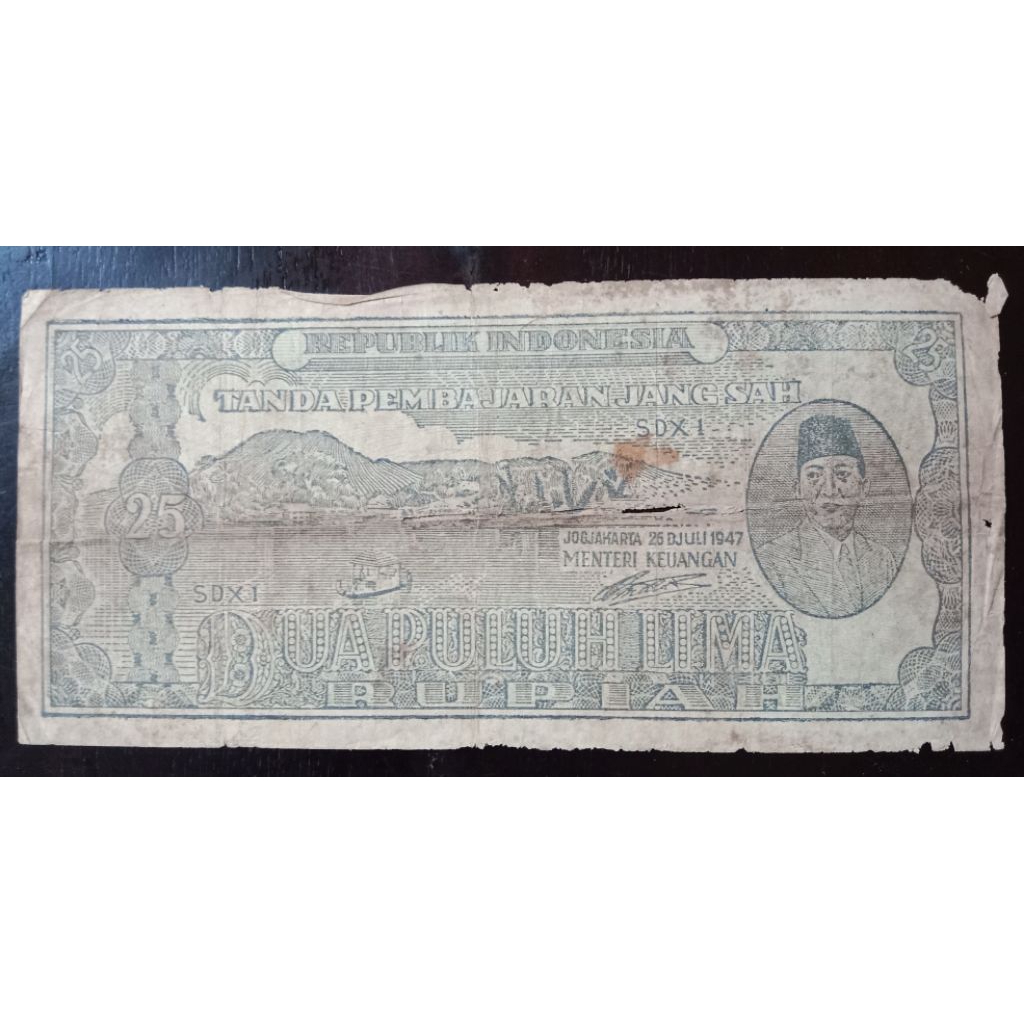 UANGKUNO  25 ORI SDX 1 THN 1947