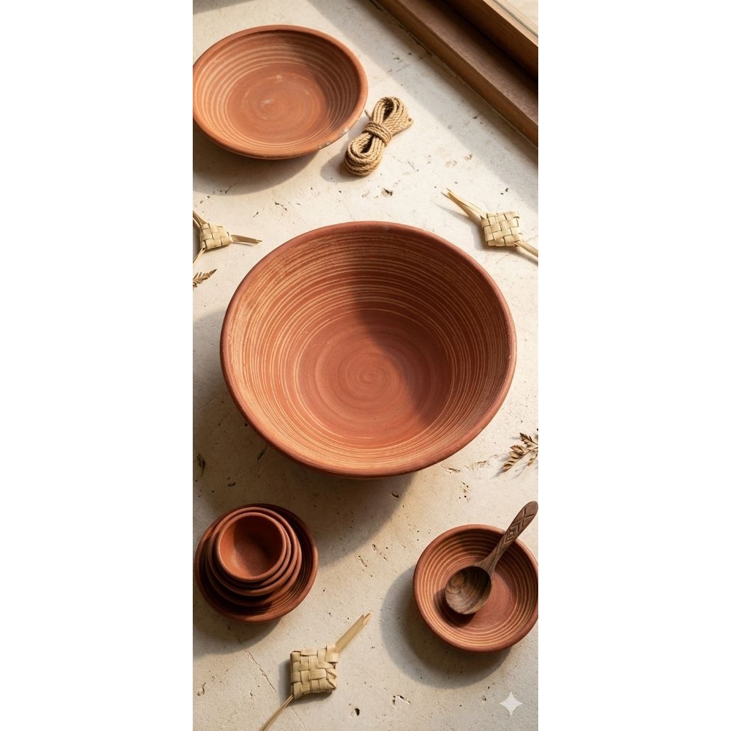 COBEK TANAH LIAT TAHAN PANAS 25CM