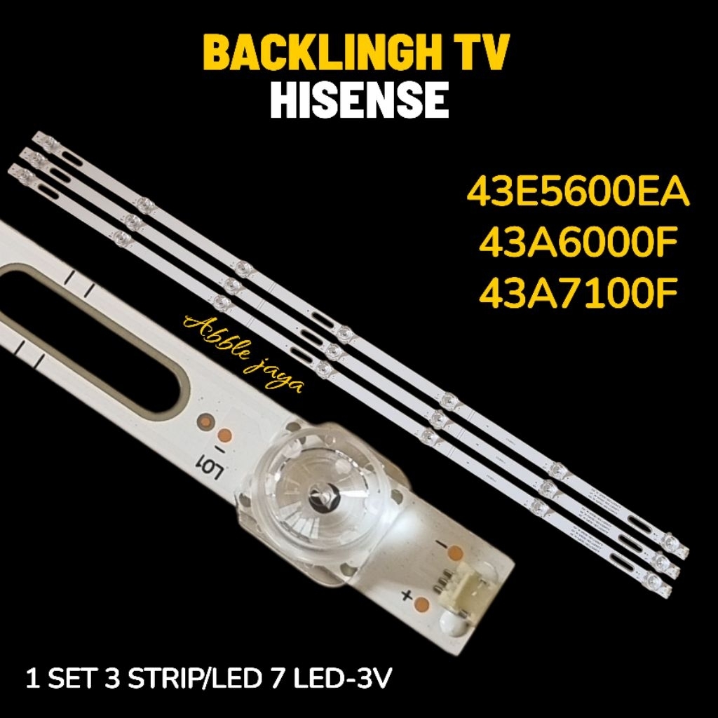 BACKLINGH TV HISENSE 43 INCH 43E5600EA 43A6000F 43A7100F