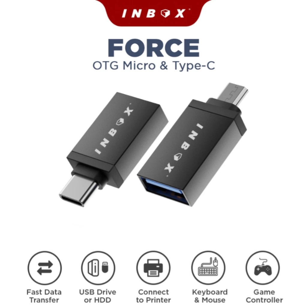 INBOX FORCE OTG Usb-A to Micro+Type-C Famale to Male