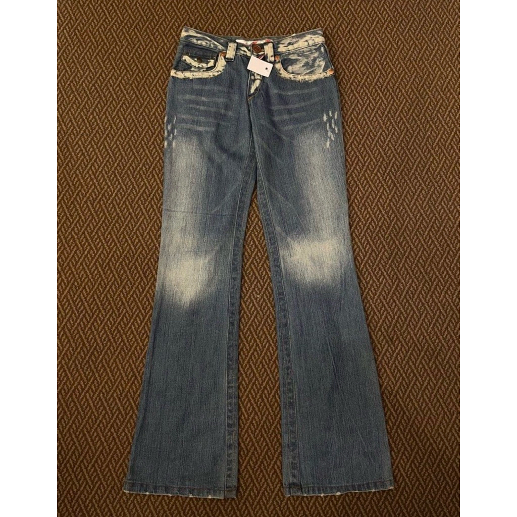 Distressed y2k denim bootcut