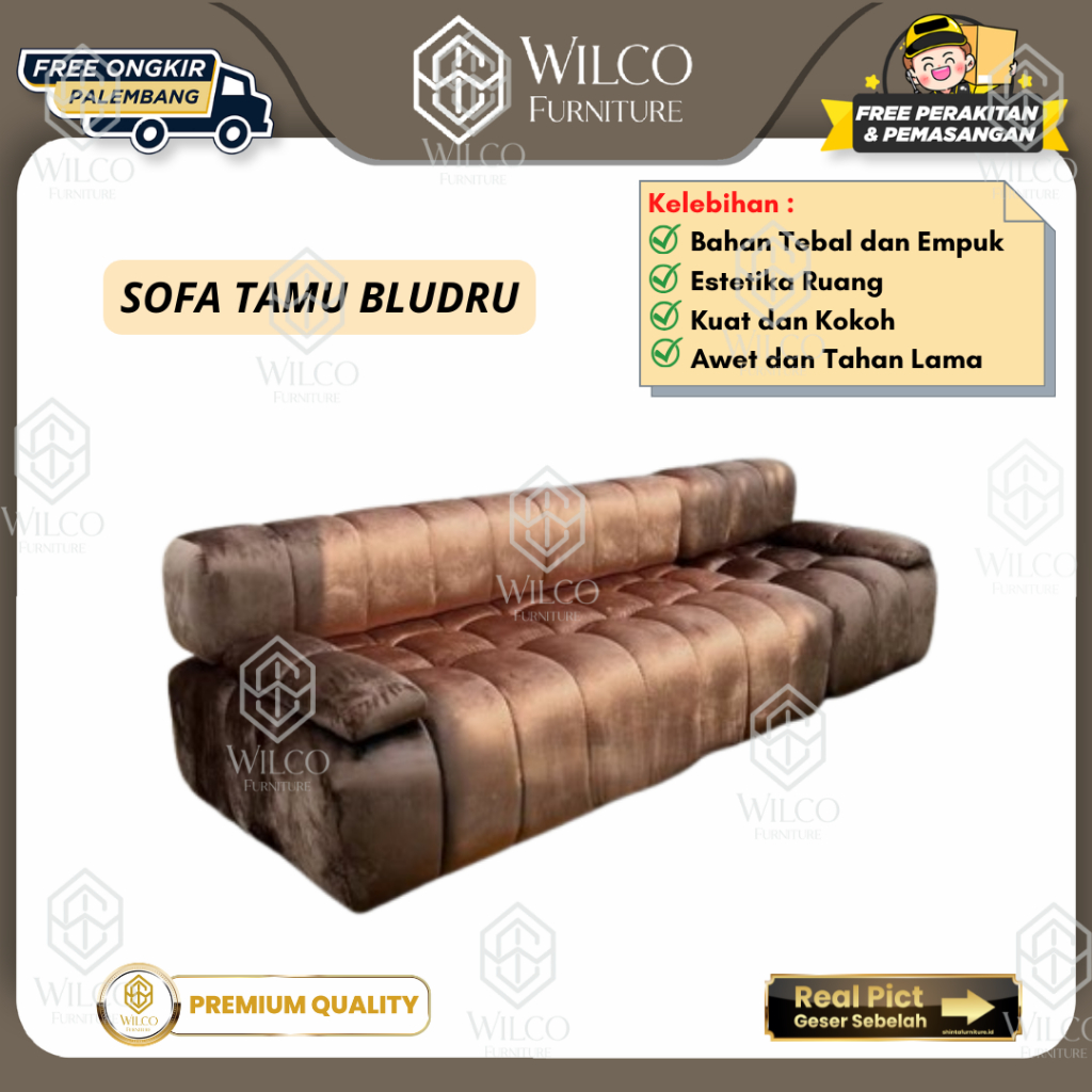 Sofa Tamu Bludru | Sofa Kursi Ruang Tamu Minimalis