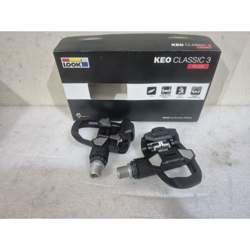 Pedal Cleat Look Keo Classic 3 Plus - Pedal Cleat Sepeda Roadbike minivelo Pedal Keo Look Hitam