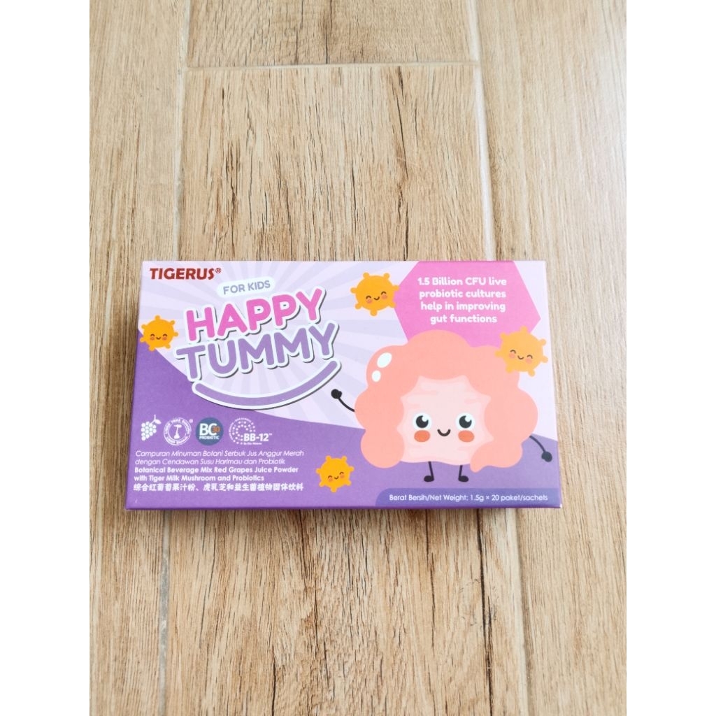 Tigerus Happy Tummy for kids isi 20s original Malaysia