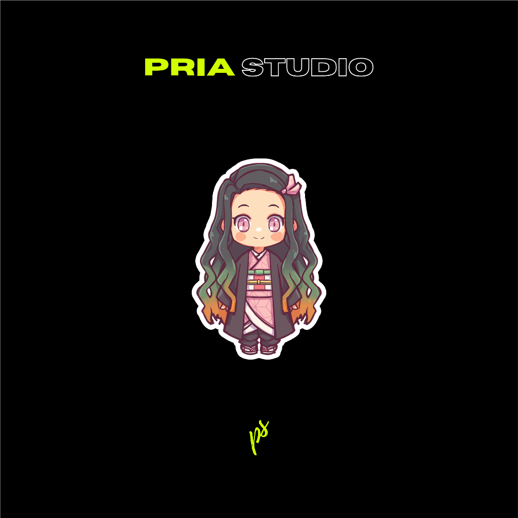 Stiker | Stiker karakter | Sticker anime | Demon Slayer | chibi nezuko cute anime