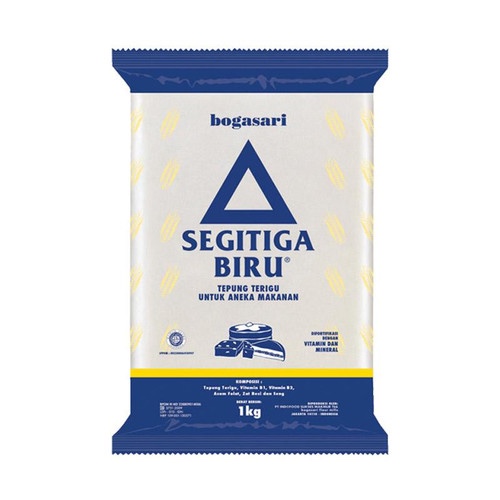 TEPUNG TERIGU SEGITIGA BIRU ECOPACK 1KG - TEPUNG TERIGU PROTEIN SEDANG