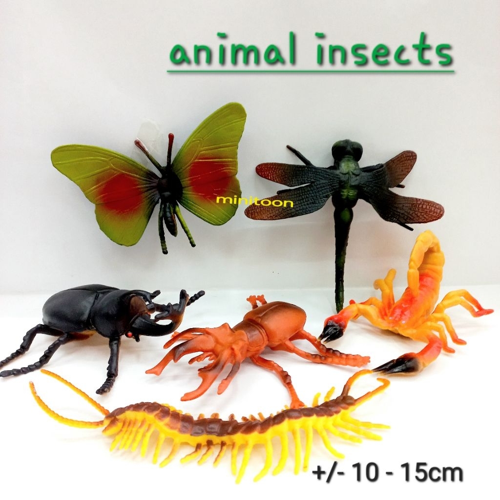 Mainan INSECT SERANGGA Figure Animal Hewan Serangga Bug