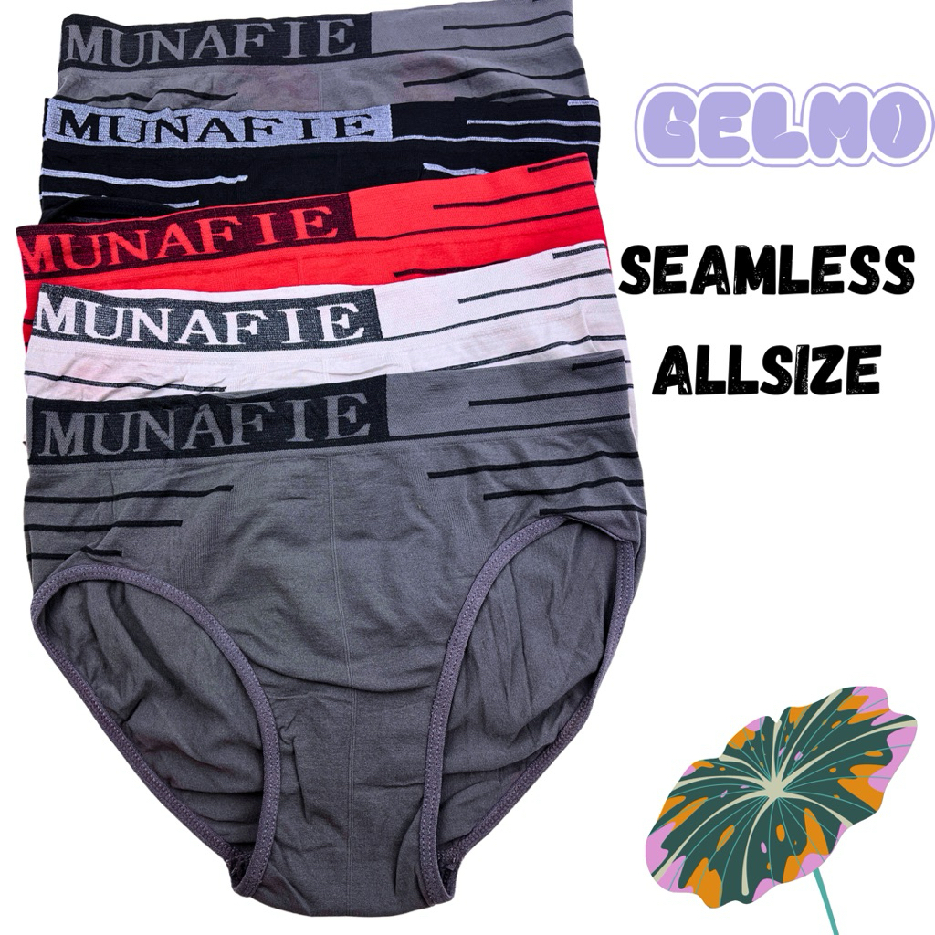Celana dalam pria seamless rajut dewasa remaja salur cowok size XL XXL munafie katun nyaman adem