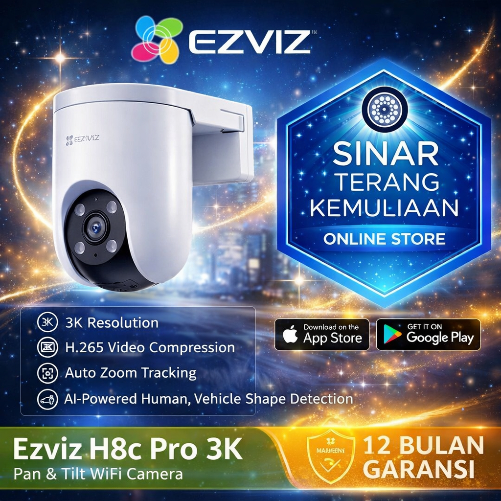EZVIZ H8C 5MP Smart CCTV Pan Tilt Night Vision