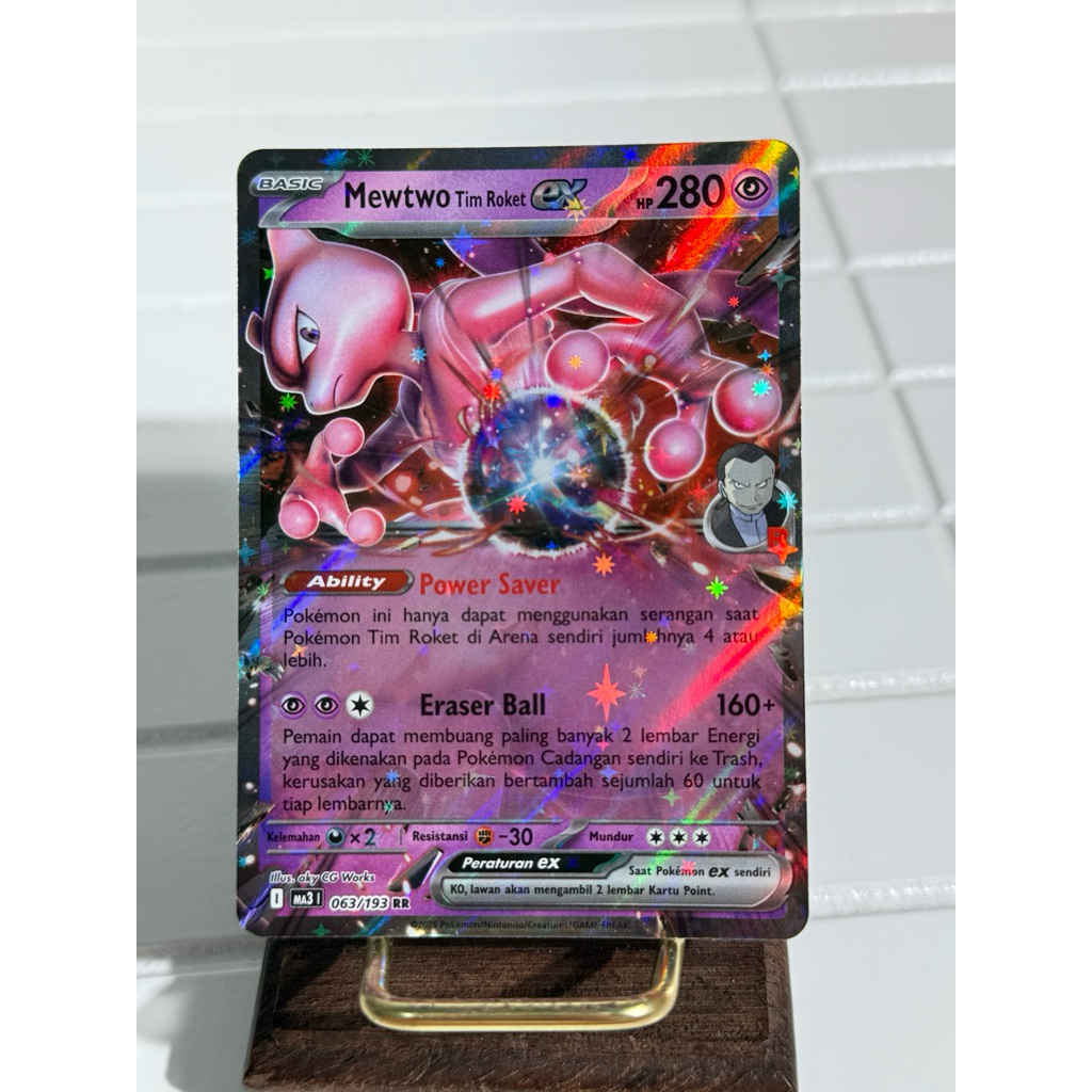 MewTwo ex RR Pokemon Card ~ Evolusi Mega | INDONESIA