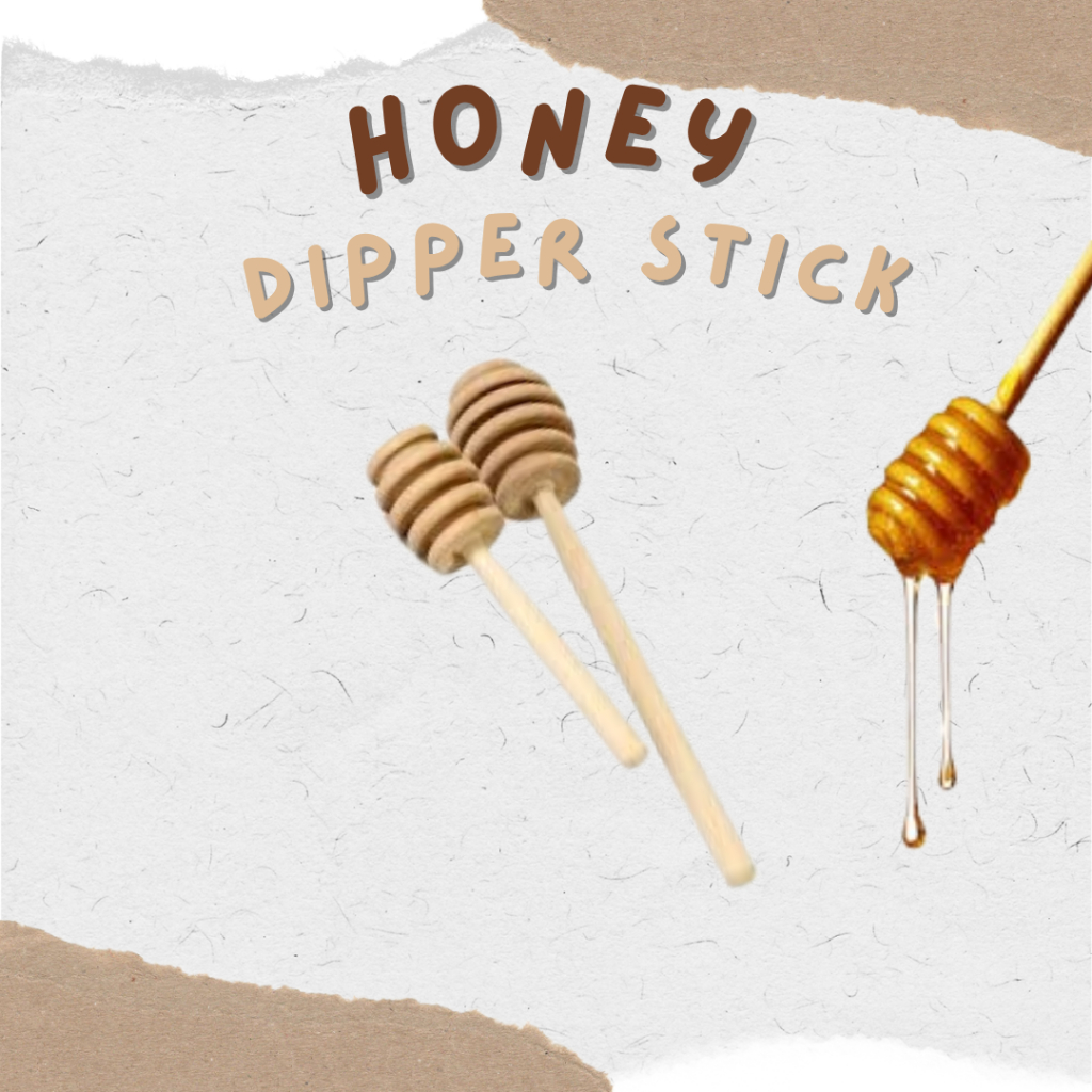 Sendok Madu Kayu Berkualitas Food Grade Honey Dipper Stick Adukan Madu Sendok Stik