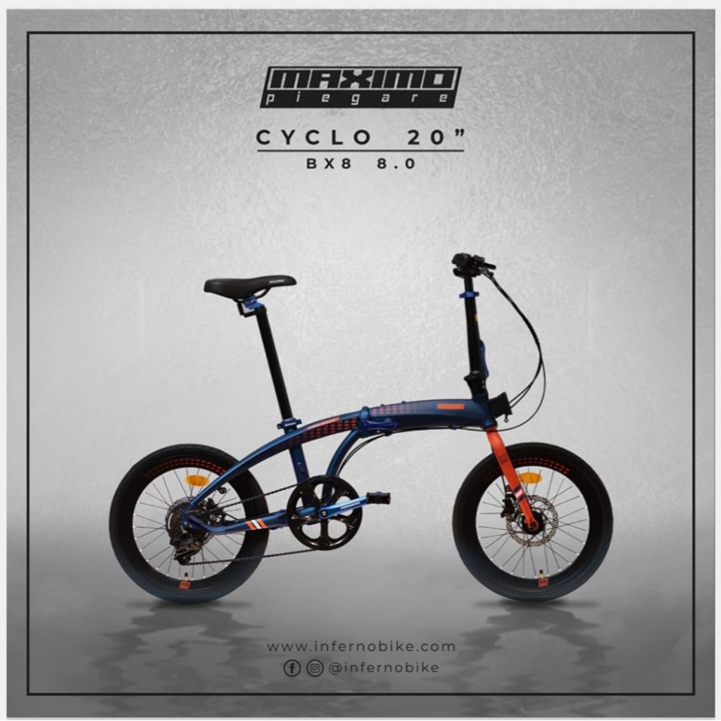 Sepeda Lipat 20 Inch Cyclo Hydrolik/Everbest 7 Speed EB-902 Murah