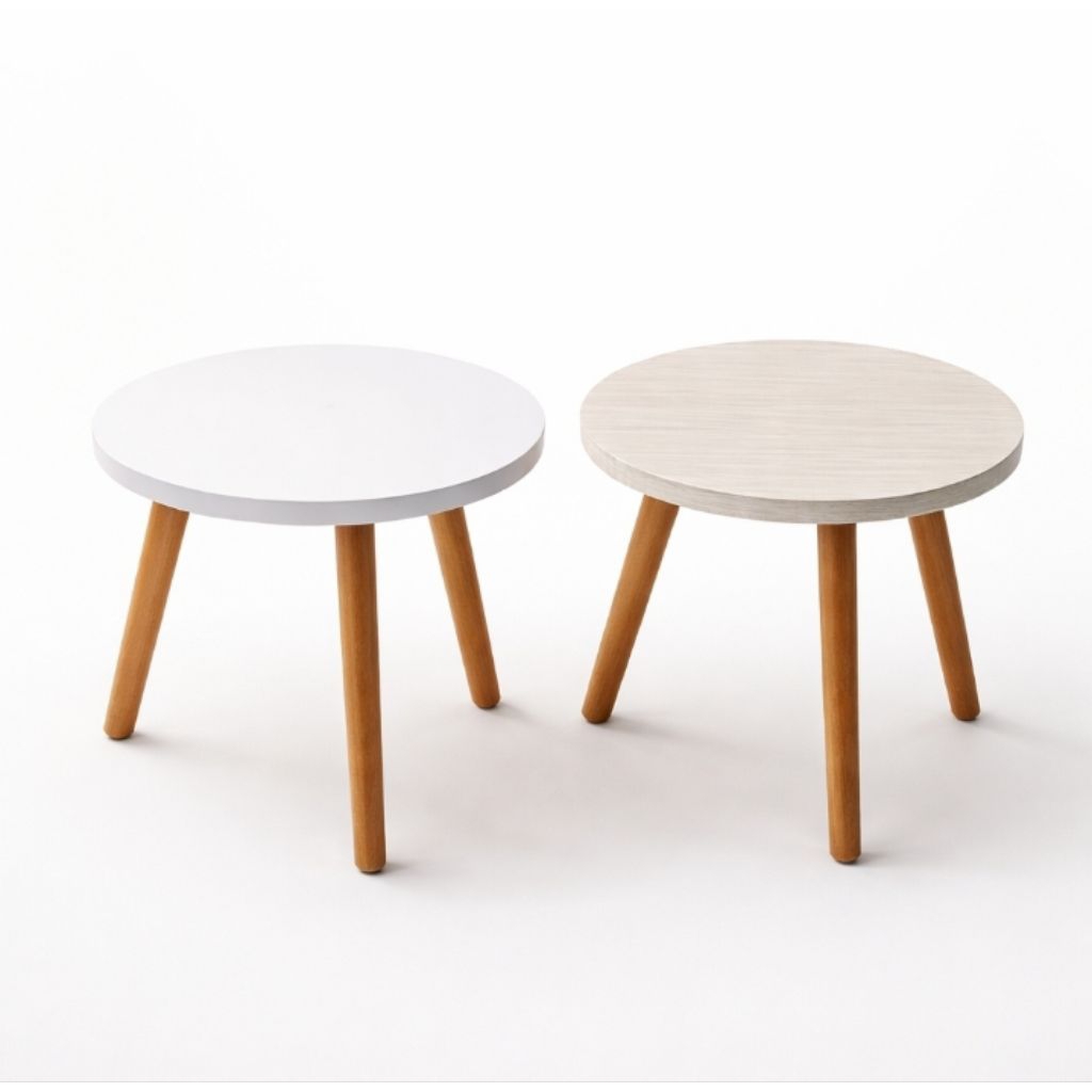 Meja Bulat Minimalis Aesthetic 40cm