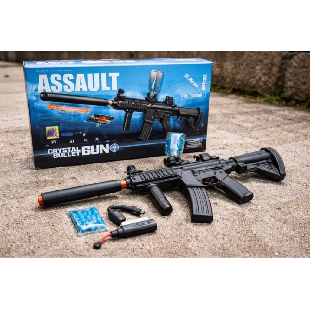 Mainan anak gel gun pistol gel, tembak jelly mission glory shootingl