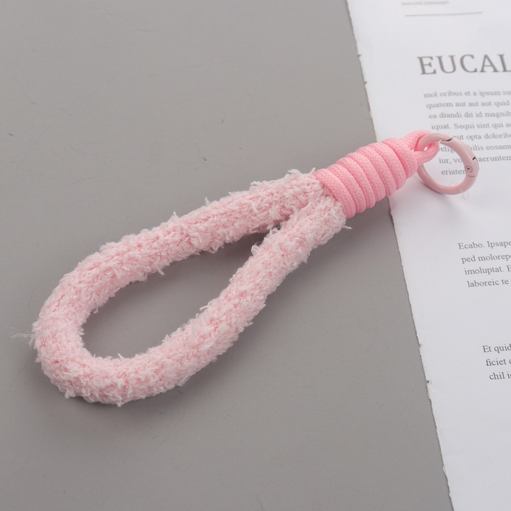 tali gantungan hp bulu | strap hp | gantungan tas girl gift lucu 0002 pink