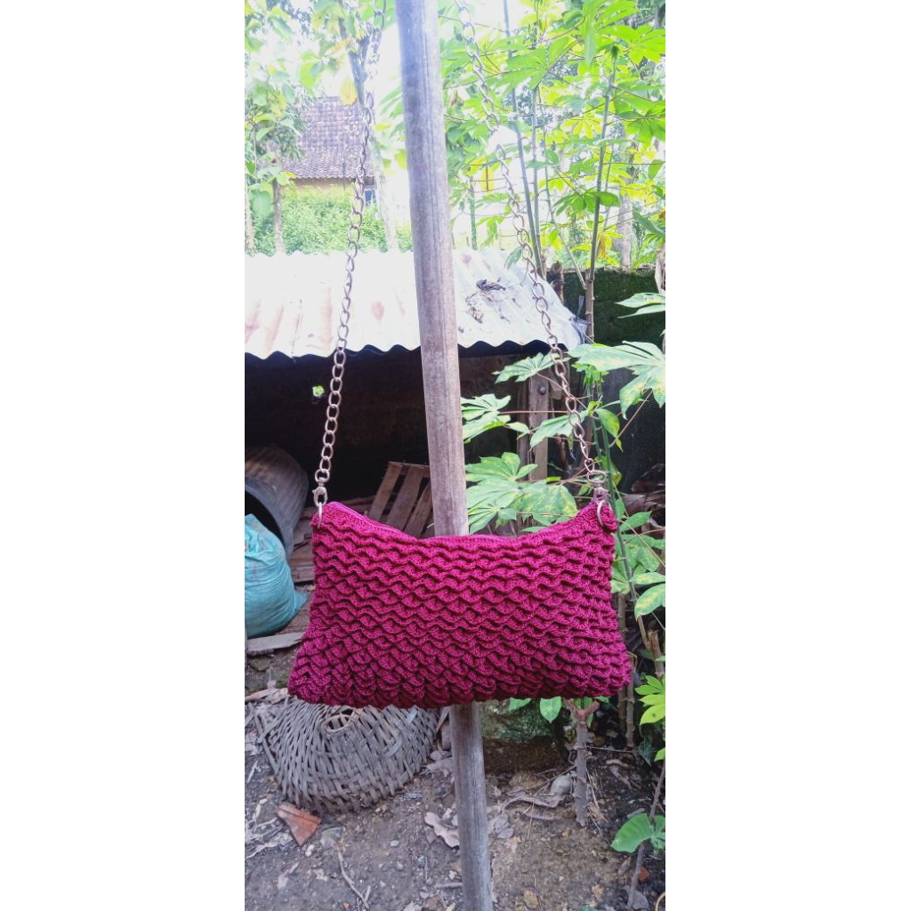 Tas.selempang.rajut.motif.crocodile