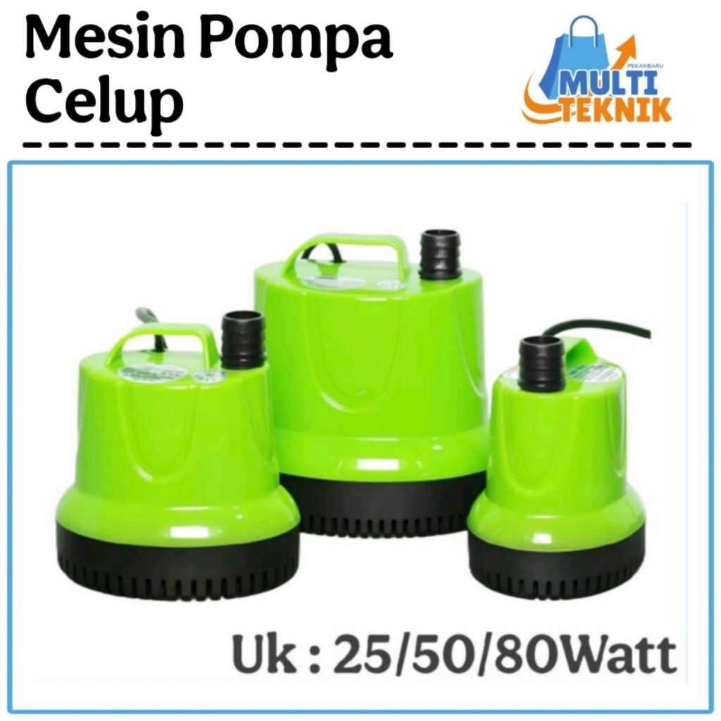 Mesin Pompa Air Celup Kolam Aquarium 25 50 80 Watt Submersible Pump Pompa Kolam Ikan 25Watt 50Watt 8