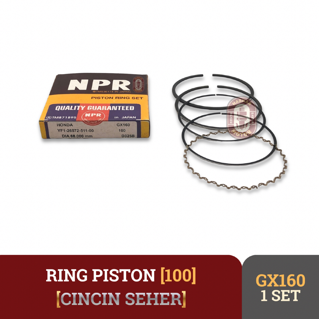 RING PISTON GX160 RING PISTON SEHER MESIN PENGGERAK GX160 NPR