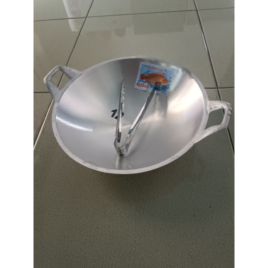 Paket hemat  Wajan ceper anti lengket kuali penggorengan aluminium cor anti penyok anti gores gratis