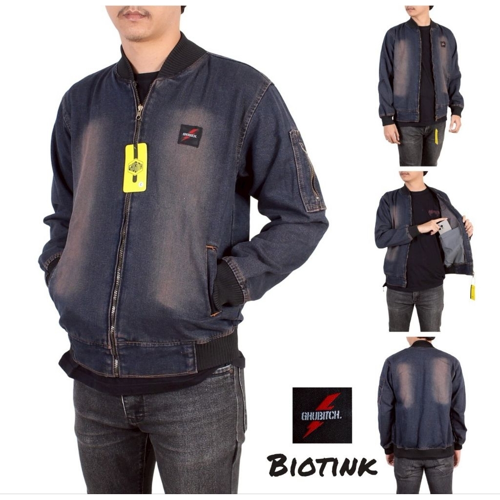 Jaket Bomber Jeans Pria Jacket Jeans Pria Bomber