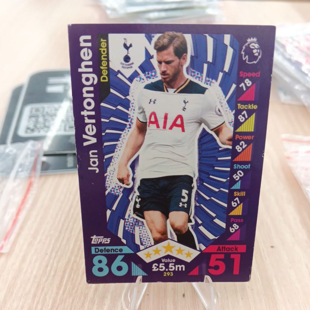 kartu bola match attax epl 2016/2017 Tottenham
