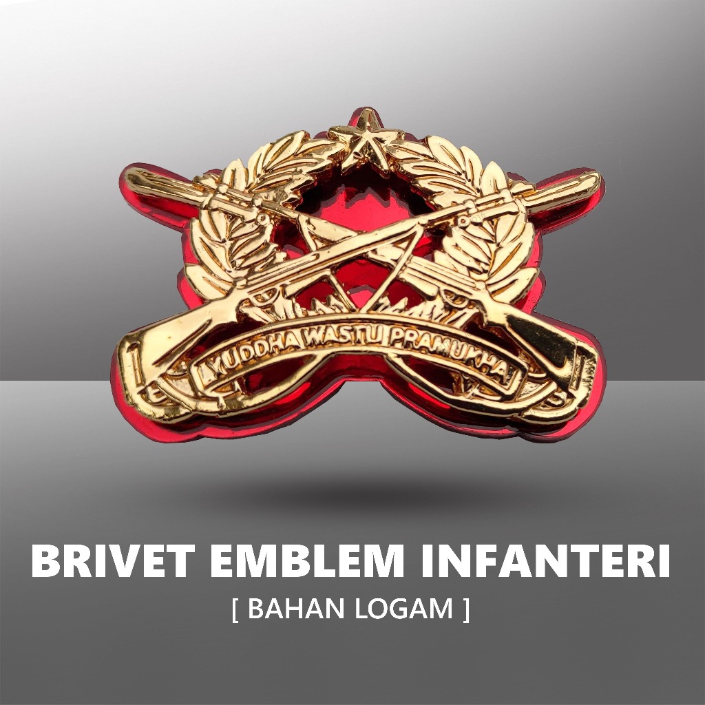 EMBLEM BARET INFANTERI BRIVET BARET BAHAN BERKUALITAS