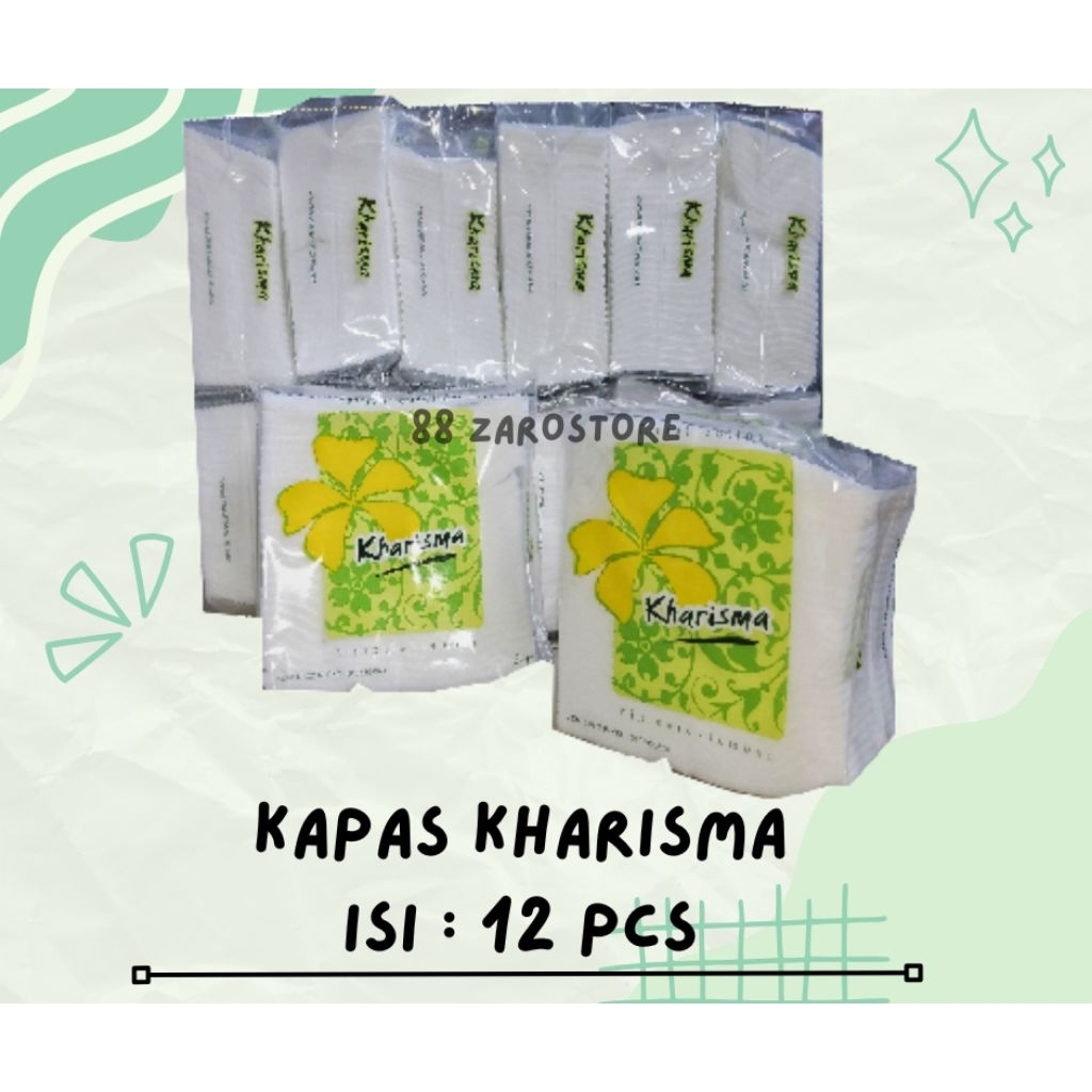 [ 12 PCS ] KAPAS KHARISMA / KAPAS KECANTIKAN / KHARISMA KAPAS WAJAH