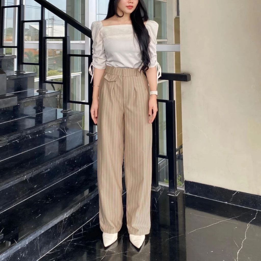Oro pants strip / celana oro pants / celana wanita