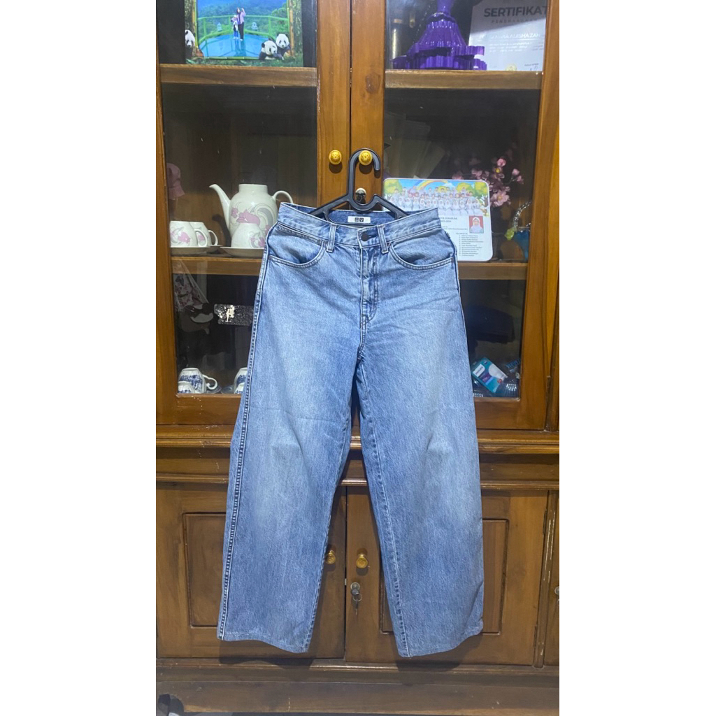 preloved jeans hw kulot uniqlo