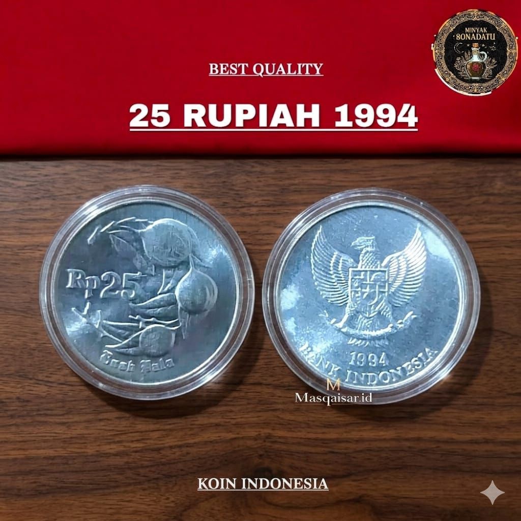 Koin 25 Rupiah Tahun 1994 Original Gress Best Quality Koin 25 Rupiah Buah pala