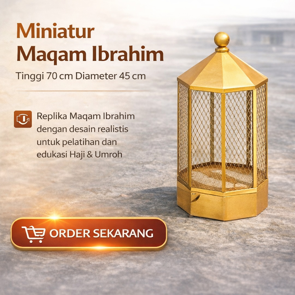miniatur Maqom ibrahim (tinggi 70 cm diameter 45 cm)