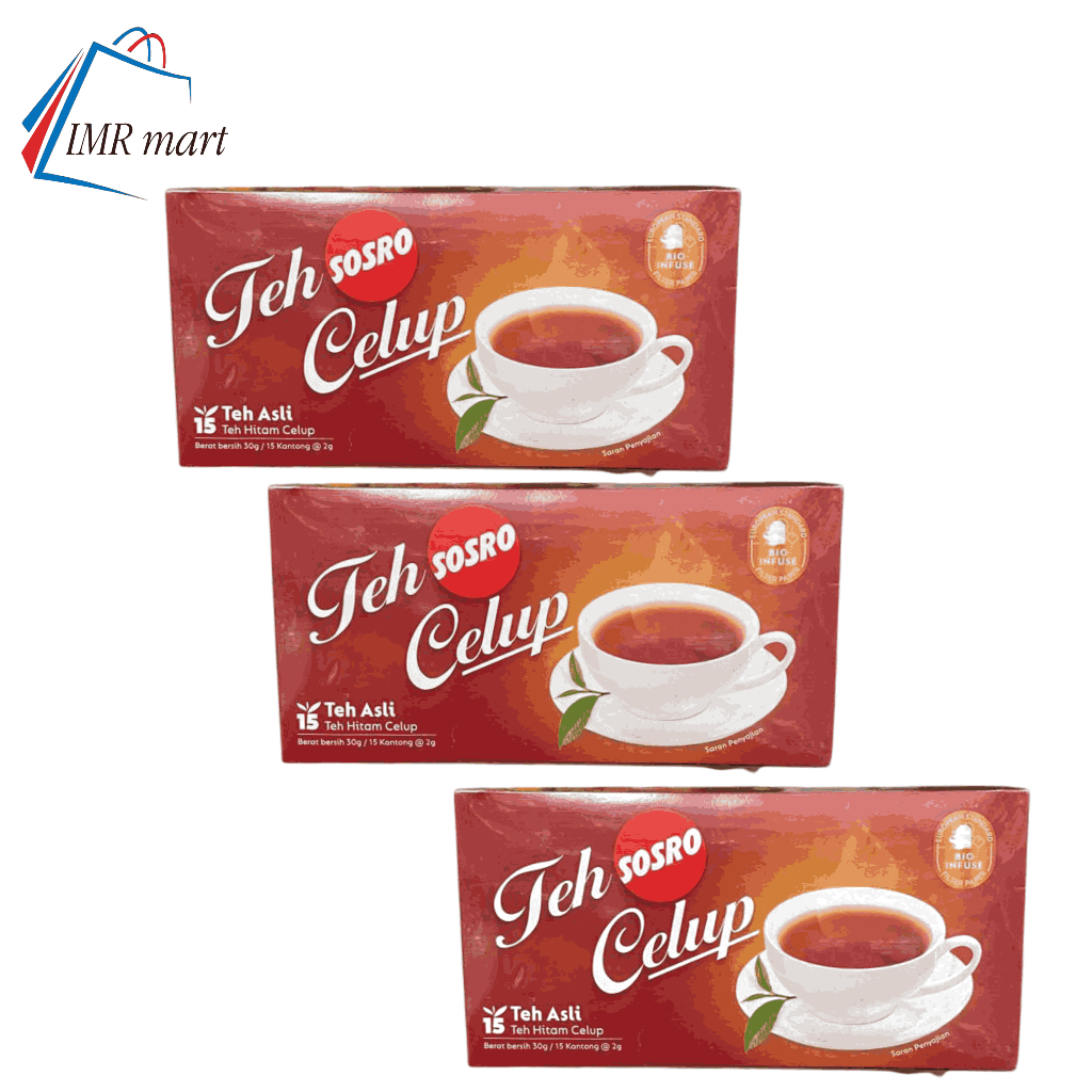 Teh sosro Celup isi 15 kantong Teh . Teh celup sosro asli