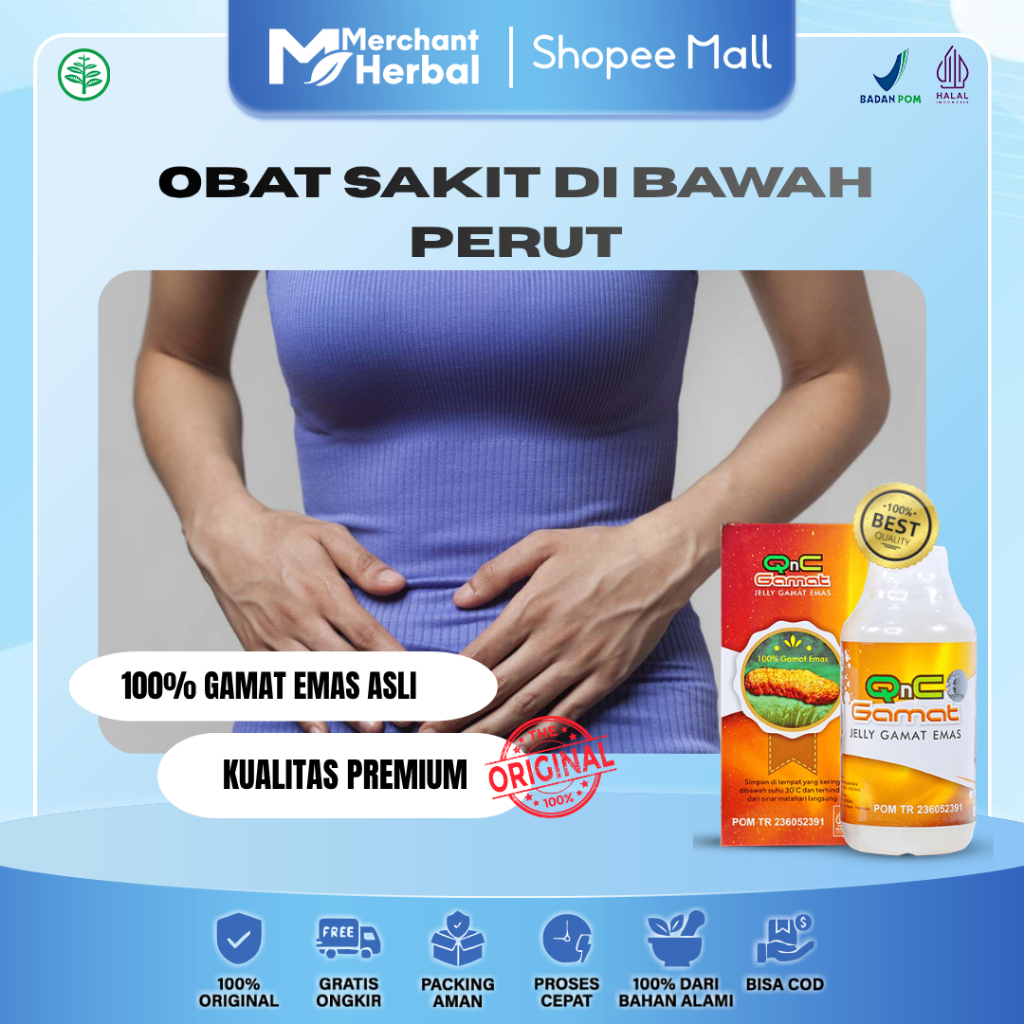 Obat Sakit Di Bawah Perut - Sakit Kram Perut - Anyang Anyangan - Dismenore QnC Jelly Gamat Asli