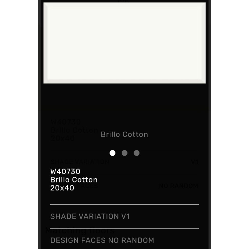 Keramik Roman 20x40 Glossy Bevel dBrillo cotton