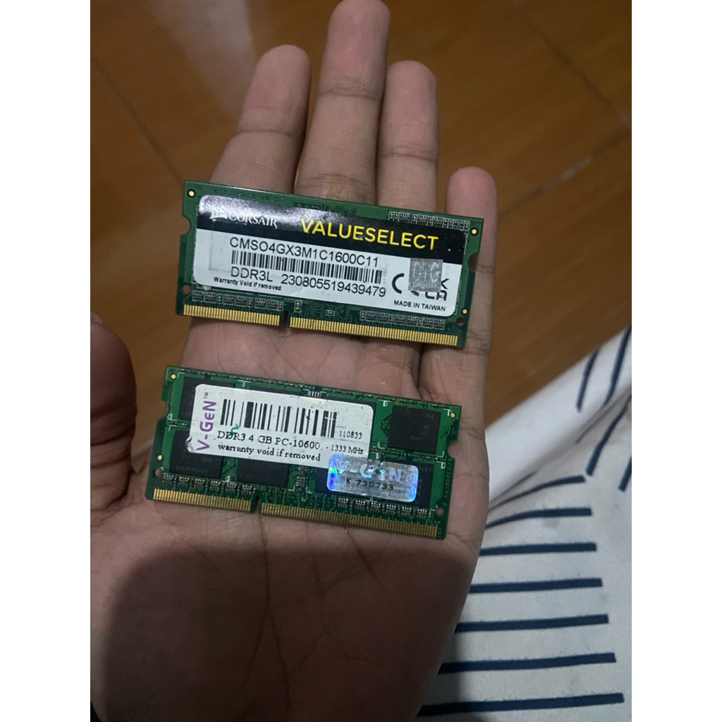ram ddr3l 4gb 2 unit corsair da vgen