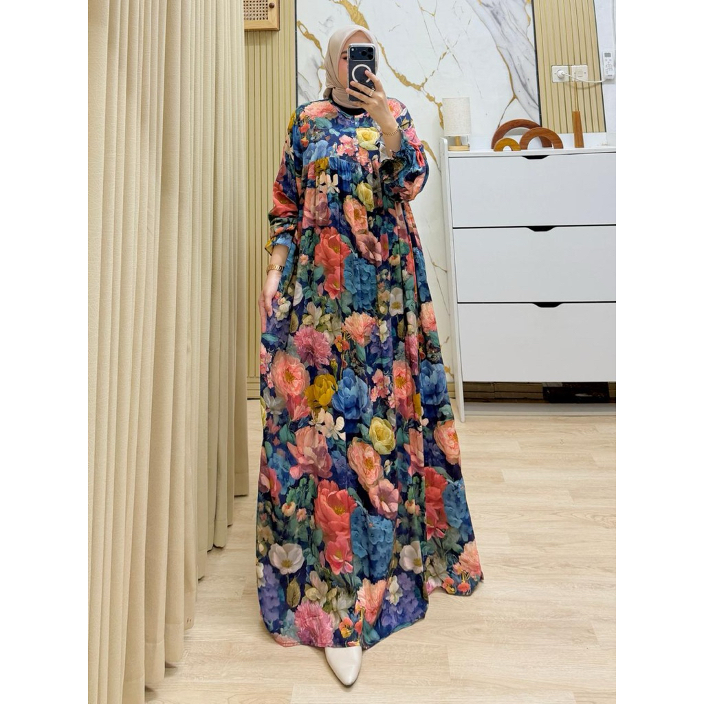 Gamis rayon Motif LD110 // COD
