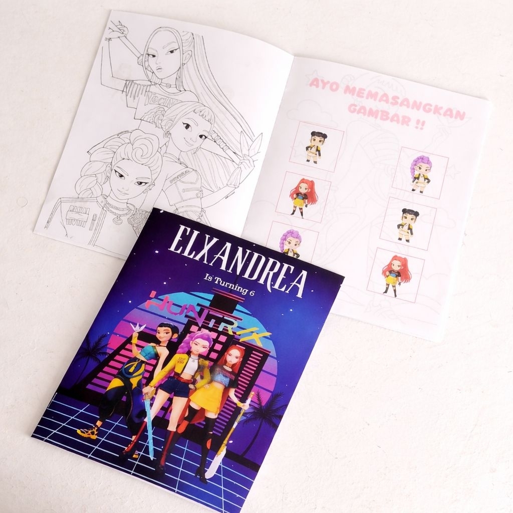 BUKU MEWARNAI CUSTOM TEMA / SOUVENIR ULANG TAHUN CUSTOM TEMA PER PCS