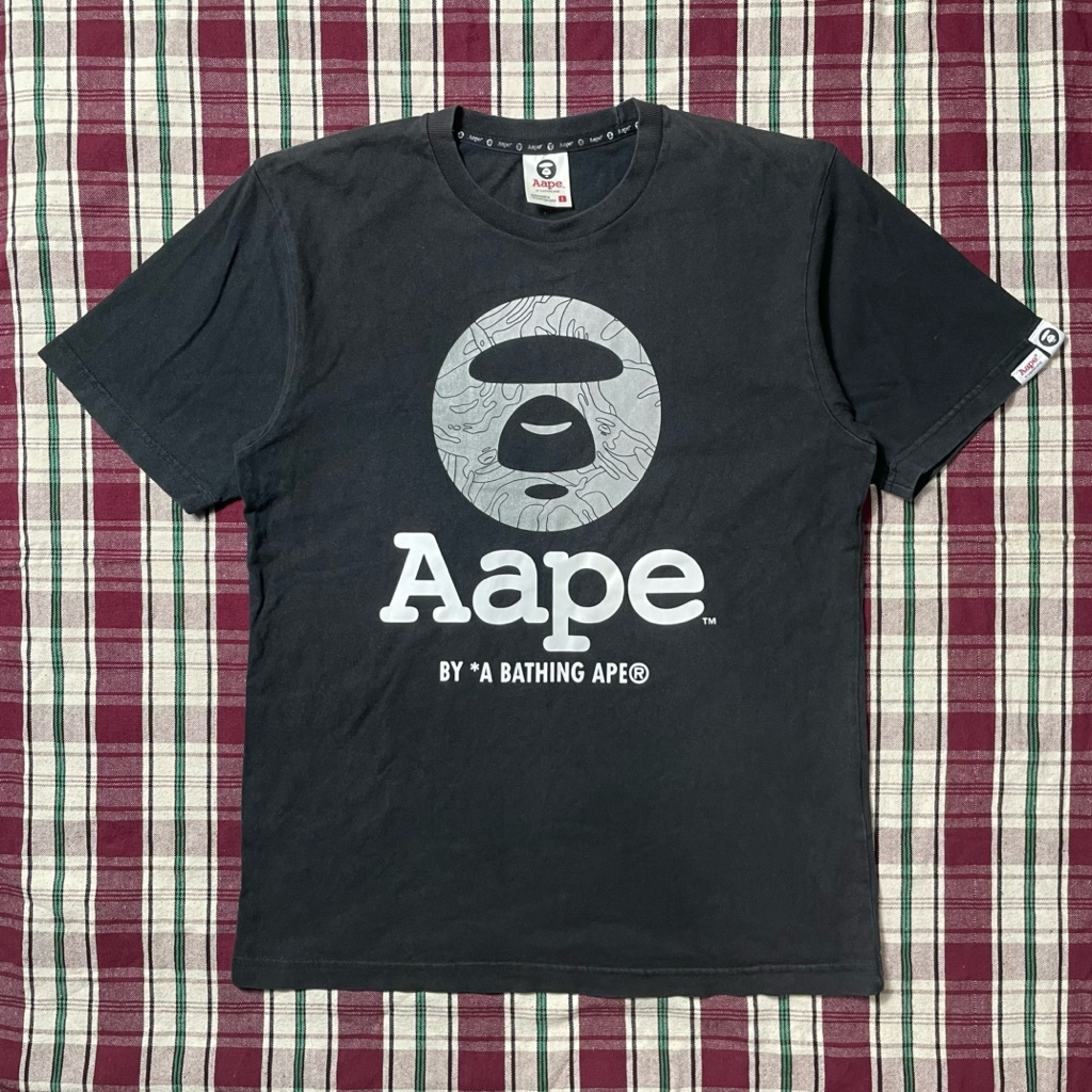 T-Shirt / Baju Kaos AAPE BY A BATHING APE original size S warna hitam