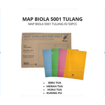 Map Biola 5001 Tulang / Stopmap/ Map Kertas