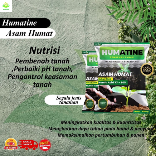 Asam Humat 1Kg Humatine Penutrisi Tanah Tanah Gembur dan Subur