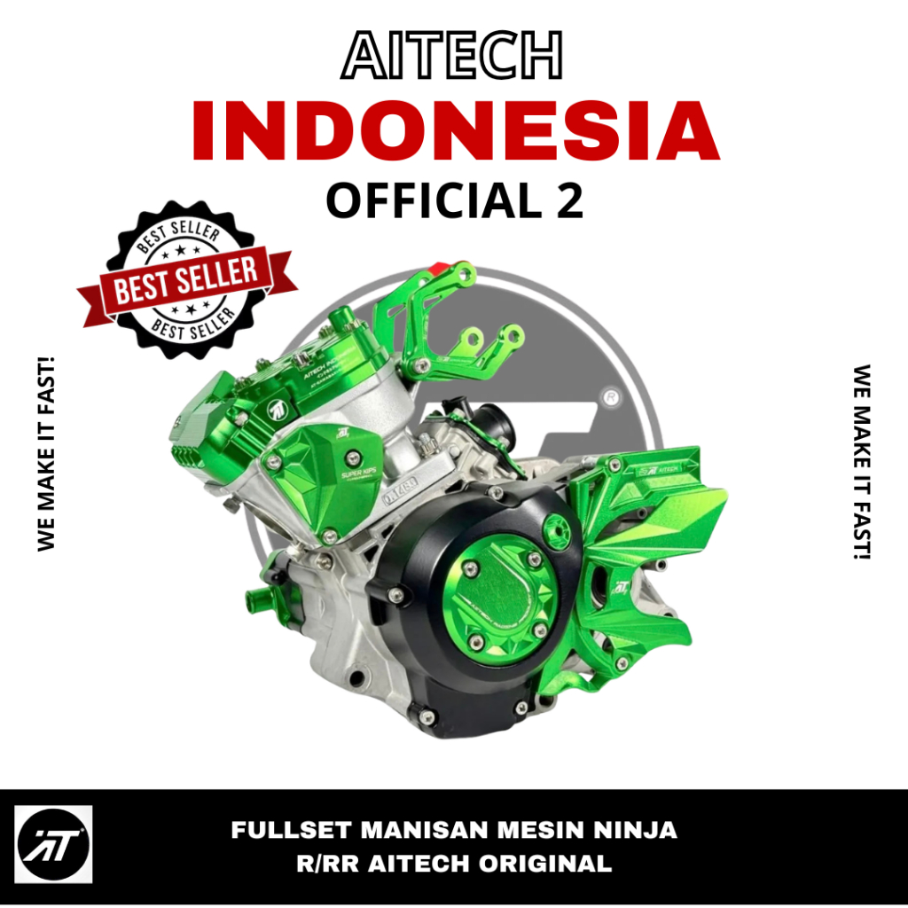 Aitech Full Set Manisan Mesin Ninja R/RR Paket Ganteng Motor Ninjamu