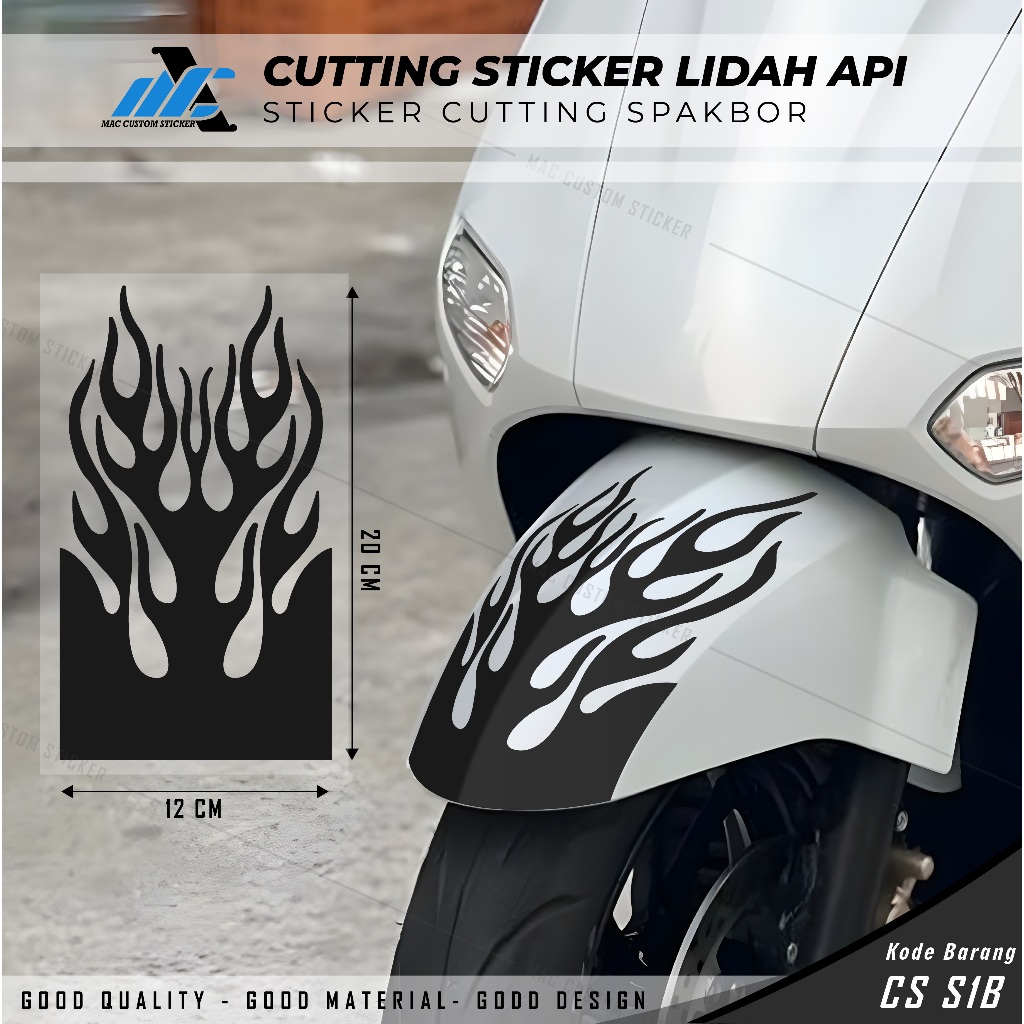 STIKER SPAKBOR STICKER TRIBAL API - STIKER SPAKBOR LIDAH API - CUTTING STIKER SPAKBOR MOTIF API - CS