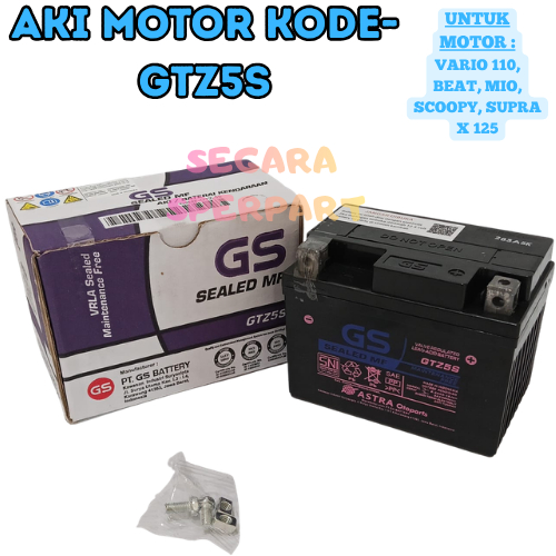 AKI MOTOR GTZ5S | AKI MOTOR VARIO 110, BEAT, MIO, SCOOPY, SUPRA X 125, AKI GSMF-GTZ-5S ORI 100% .