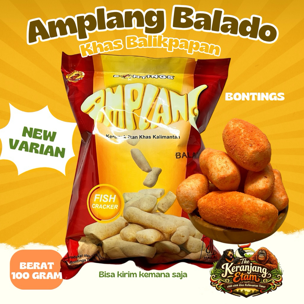[New Varian] Amplang Balado Khas Balikpapan 100gr - Ikan Tenggiri Asli