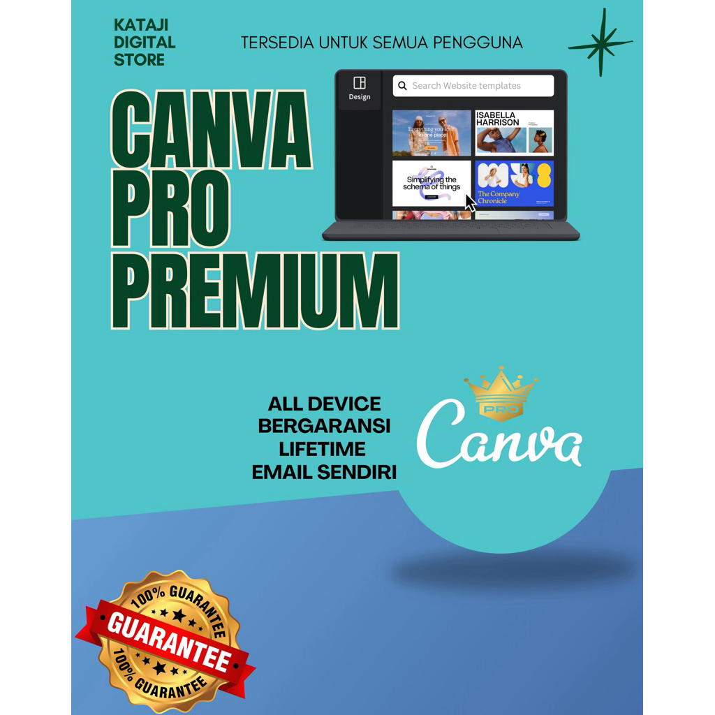 Template CANVA premium pro semua device bisa selamanya